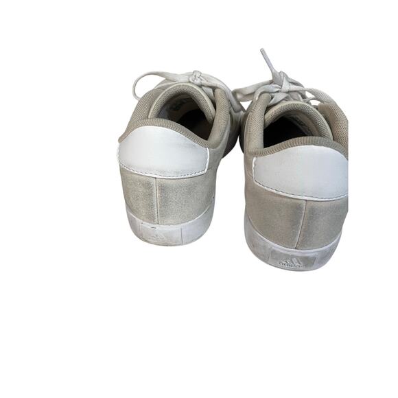 Adidas beige and white sneakers sporty casual street wear women’s size 4 - Picture 5 of 7